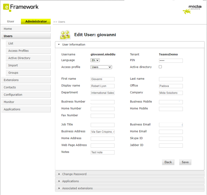 screenshot of C3 Cloud Contact Center